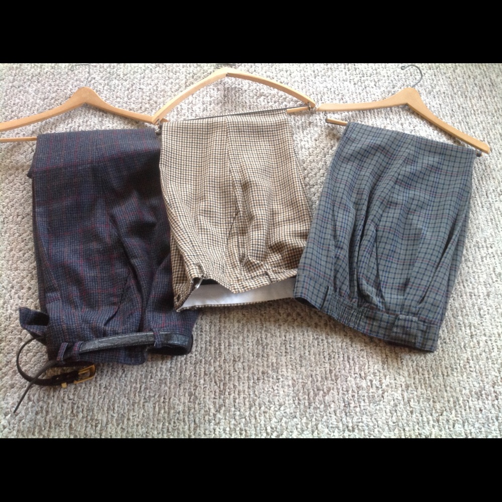 Bundle of 3 Houndstooth/Plaid Trousers